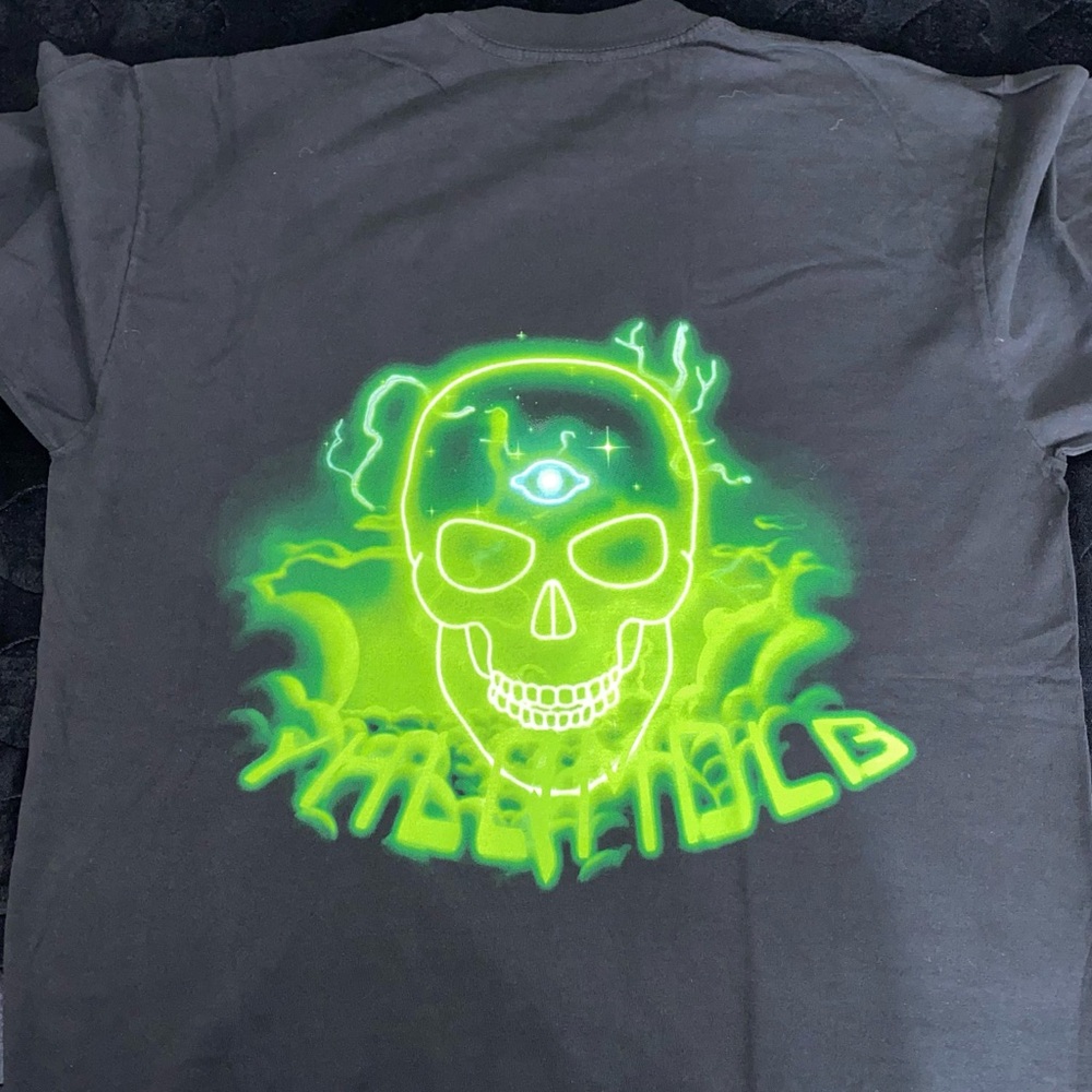 Bad Bunny YHLQMDLG Neon Skull Tee